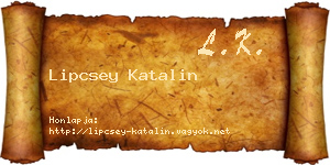 Lipcsey Katalin névjegykártya
